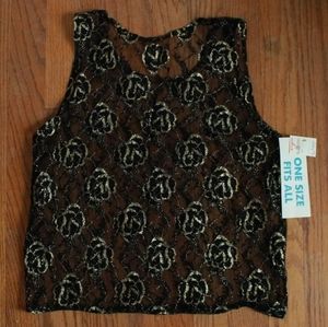 Vintage Unknown Brand Lace Tank Top